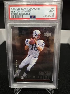 1998 Upper Deck Black Diamone DOUBLE Rookie Peyton Manning - PSA 9 - /2500 - Picture 1 of 2