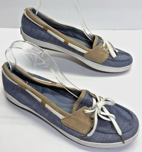 Zapatos de barco para mujer Keds azul denim tostado con cordones zapatillas sin cordones talla 9 - Imagen 1 de 8