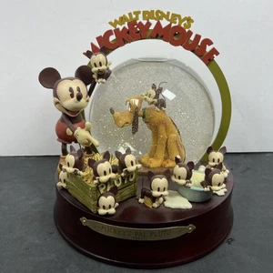 RARE HARD TO FIND DISNEY SNOW GLOBE MICKEYS PAL PLUTO 75th Year MICKEY #95488 - Picture 1 of 18