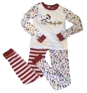 Hanna Anderson Childs Christmas Pajamas Snoopy Peanuts Sz 14-16 - Picture 1 of 4