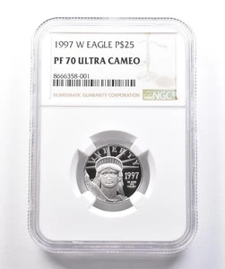 1997-W $25 American Platinum Eagle 1/4 Oz Platinum PF70 UCAM NGC *2978 - Picture 1 of 3