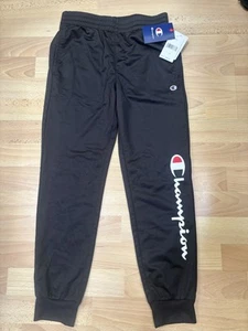 Champion Boys Youth Black Jogger Sweatpants Size Medium 10-12 - Picture 1 of 3