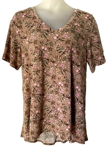 Bella camicetta top LULAROE donna maglia hi-lo autunno stampa floreale 2XL 2X - Foto 1 di 1