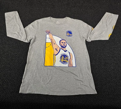 Stephen Curry Golden State Warriors Long Sleeve T-Shirt Large Gray Fanatics 3pt - Image 1 of 4