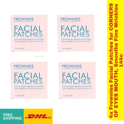 4x Frownies Facial Patches for CORNERS OF EYES MOUTH, Smooths Fine Wrinkles 144c - Image 1 of 4
