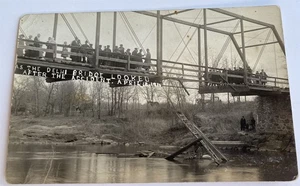 1910 Ära Delhi Minnesota River Bridge Echt Foto Postkarte RPPC - Bild 1 von 2