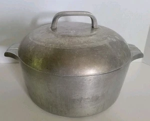 Olla de horno holandesa de aluminio Magnalite vintage Wagner Ware Sidney O 4248-M + tapa - Imagen 1 de 13