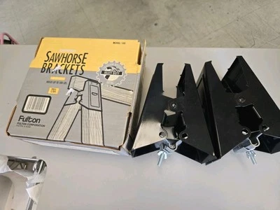 Soporte para caballo de sierra Fulton 100SHB, resistente, acero, recubierto de esmalte paquete de 2 1 par Foto 1 de 4