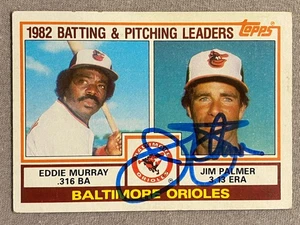 BALTIMORE ORIOLES- JIM PALMER AUTOGRAPH 1983 TOPPS TEAM LEADERS CHECKLIST #21 - Picture 1 of 2