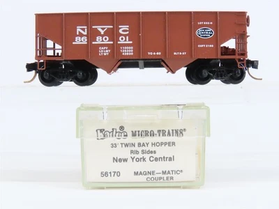 N Micro-Trains MTL/Kadee 56170 NYC Railway 33' 2-Bay Hopper Car #868001 - Image 1 of 4