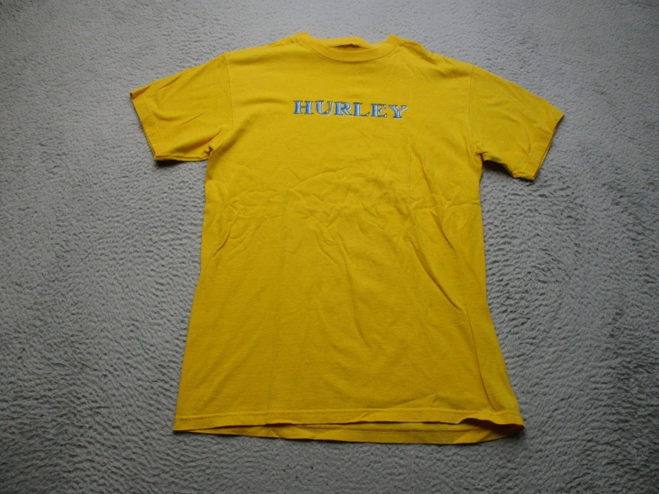 Camisa Hurley De Colección Para Hombres S Amarilla Logo Internacional Gráfico Hecha en Algodón EE. UU. Foto 1 de 4