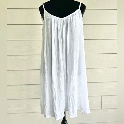 Roxy Summer Fling Cover Up Dress Color White Size Medium  - Image 1 of 4