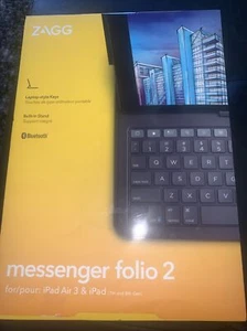 ZAGG Messenger Folio 2 Keyboard Case for iPad / iPad Air 3 (7th & 8th Gen) - Picture 1 of 4