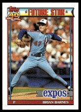1991 Topps Brian Barnes RC Montreal Expos #211