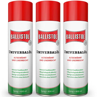 3x Ballistol 21810 Universalöl Pflegeöl Waffenöl Reinigung Schmier Spray 400ml