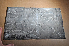 ANTIQUE METAL PRINTING PLATE OF GEOLOGICAL MAP, SCHUYLKILL TWP., PA., JAN. 1893