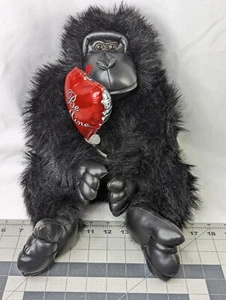 Black Gorilla Plush Kiss Lips 17 Inch Balloon MTY International Stuffed Animal - Picture 1 of 8