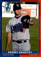 2007 Ogden Raptors Grandstand #3 Rodney Brantley Garland Texas TX Baseball Card