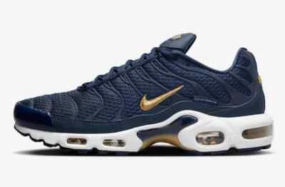 Nike Air Max Plus TN Gold Midnight Navy Metallic Gold Haifisch 37,5 | 38