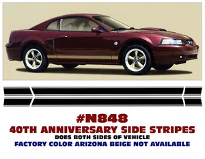 N848 2004 MUSTANG - LOWER ROCKER SIDE STRIPE - FACTORY SIZE - 40TH ANNIVERSARY - Bild 1 von 1