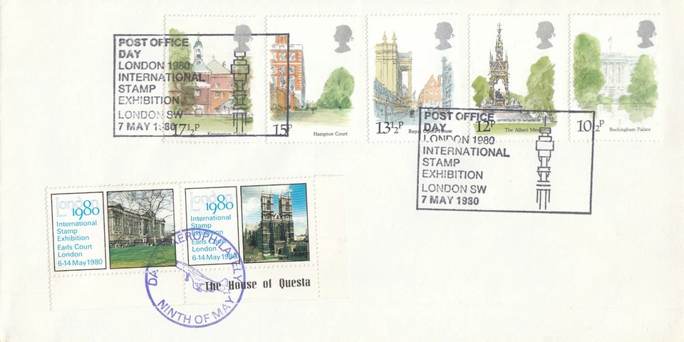 London Landmarks + cachet  FDC Stamp Expo Post Office 1980 CLEARANCE (133934) - Image 1 of 1
