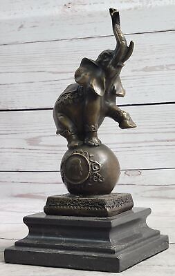 Collectible Statue Bronze Sculpture Animal Bugatti Signed African Elephant Deco • 141.86$