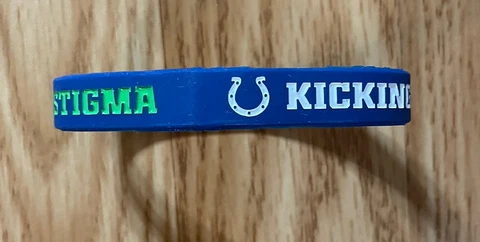 Indianapolis Colts NFL Football Kicking The Stigma Blue Bracelet Mental Health Cover