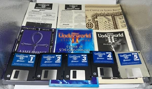 Ultima Underworld II: The Labyrinth World (1993 PC) 3.5'' Disks + Booklets + Map - Bild 1 von 6