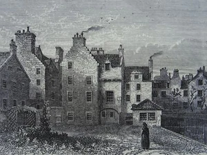 Edinburgh HYNDFORD'S CLOSE - EARL OF SELKIRK Original viktorianischer Druck um 1881 - Bild 1 von 2