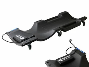 Werkstattliege Arbeitsliege Werkstattrollbrett Montageliege LED Lampe schwarz - Bild 1 von 6