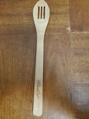 Pampered Chef Slotted Bamboo Wood Wooden Serving Cooking Spoon - Image 1 of 4