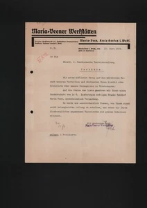 MARIA-VEEN, Brief 1934, Maria-Veener Werkstätten - Bild 1 von 1