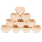 10 Pcs Wood Diy Small Wooden Bowl Unpainted Miniature Bowls Gift Blank