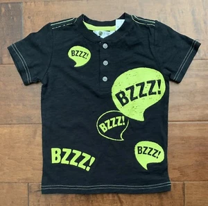 PL Kids Boy's Short Sleeve Textured BZZZ! Tshirt~Black Combo~5~NWT - Picture 1 of 2