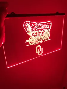 OKLAHOMA SOONERS LED Neon Sign for Game Room,Office - Picture 1 of 8