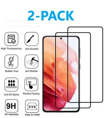2Pack Full Tempered Glass Screen Protector For Samsung Galaxy S21 /Plus/Ultra