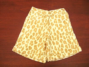 NWT JANIE & JACK Embellished Elegance Leopard Velvet Shorts Sz 3-6 M or 6-12 M - Picture 1 of 2