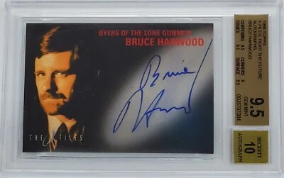 1998 Topps the X-Files Fight the Future Autograph Bruce Harwood BGS 9.5 Gem Mint - Image 1 of 3