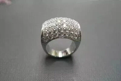 Anillo de boda de diamantes de corte redondo de 2,50 quilates para hombre enchapado en oro blanco de 14 quilates Foto 1 de 3