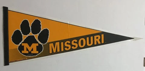 Vintage 1996 University of Missouri Tigers NCAA Felt Pennant by WinCraft, Mizzou Cover
