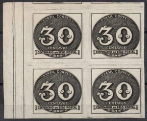 RHM:BR C-180 1943 Brasil 30 Cts. CENTENARIOS DO SELO BRASILEIRO bloque 4 sellos - Imagen 1 de 2