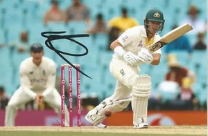 AUSTRALIEN CRICKET: MARCUS HARRIS SIGNED 6x4 TEST ACTION PHOTO+COA **THE ASHES** - Bild 1 von 1
