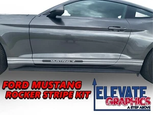 2005-2023 For Ford Mustang Graphics Rocker Side Vinyl Stripes 3M Decals Stickers - Picture 1 of 22