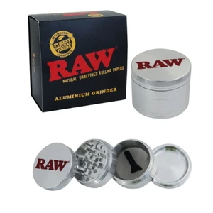 Raw 4 Layer Herb Spice Tobacco Grinder 56mm Shredder Crusher Machine Smoke - Picture 1 of 8