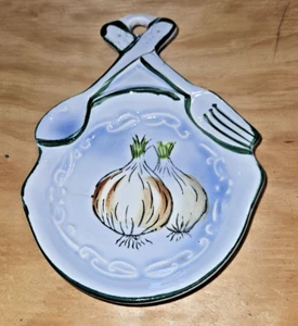 Vintage Löffelablage oder Wandbehang Zwiebel Gemüse Design Made in Japan SCHÖN - Bild 1 von 9