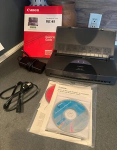 Canon BJC-85 K10190 Color Bubble Jet Color Printer W/ Power Adapter/Cords Manual - Picture 1 of 15