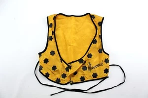 Costume uniforme vintage Maverick giallo corto ritagliato mini gilet fiori neri - Foto 1 di 3