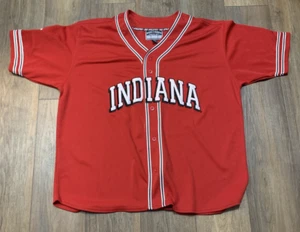 VTG Indiana University Hoosiers Baseball Jersey Sz XXXL Red Y2K Steve & Barry's - Picture 1 of 11
