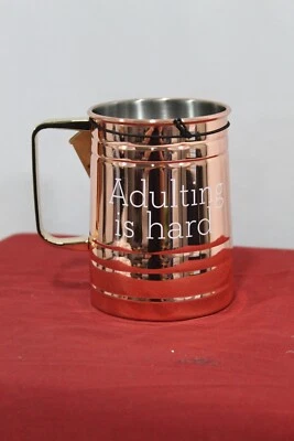 *NUEVA Taza de Cerveza Thirstystone Cobre Acero Inoxidable 20 0z Adulto es Impresión Dura Foto 1 de 4