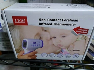 Brand new CEM non contact forehead infrared thermometer bay + free mask - Picture 1 of 9